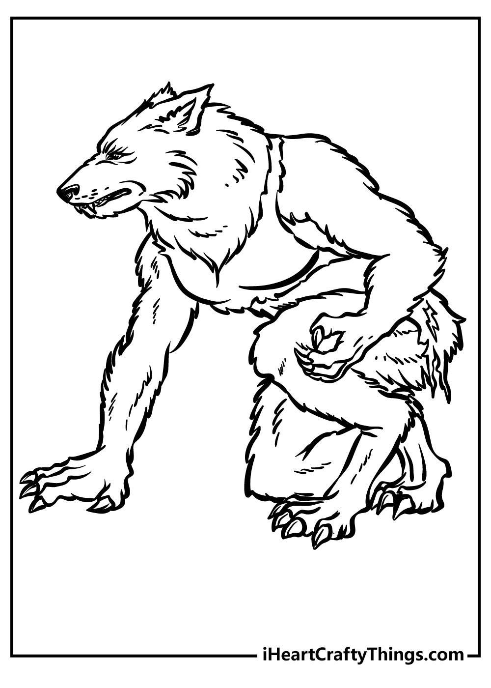 Werewolf Coloring Pages Printable Werewolf Coloring Pages Printable