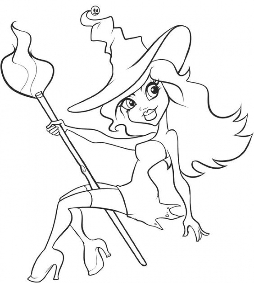 Witch Printable Coloring Pages