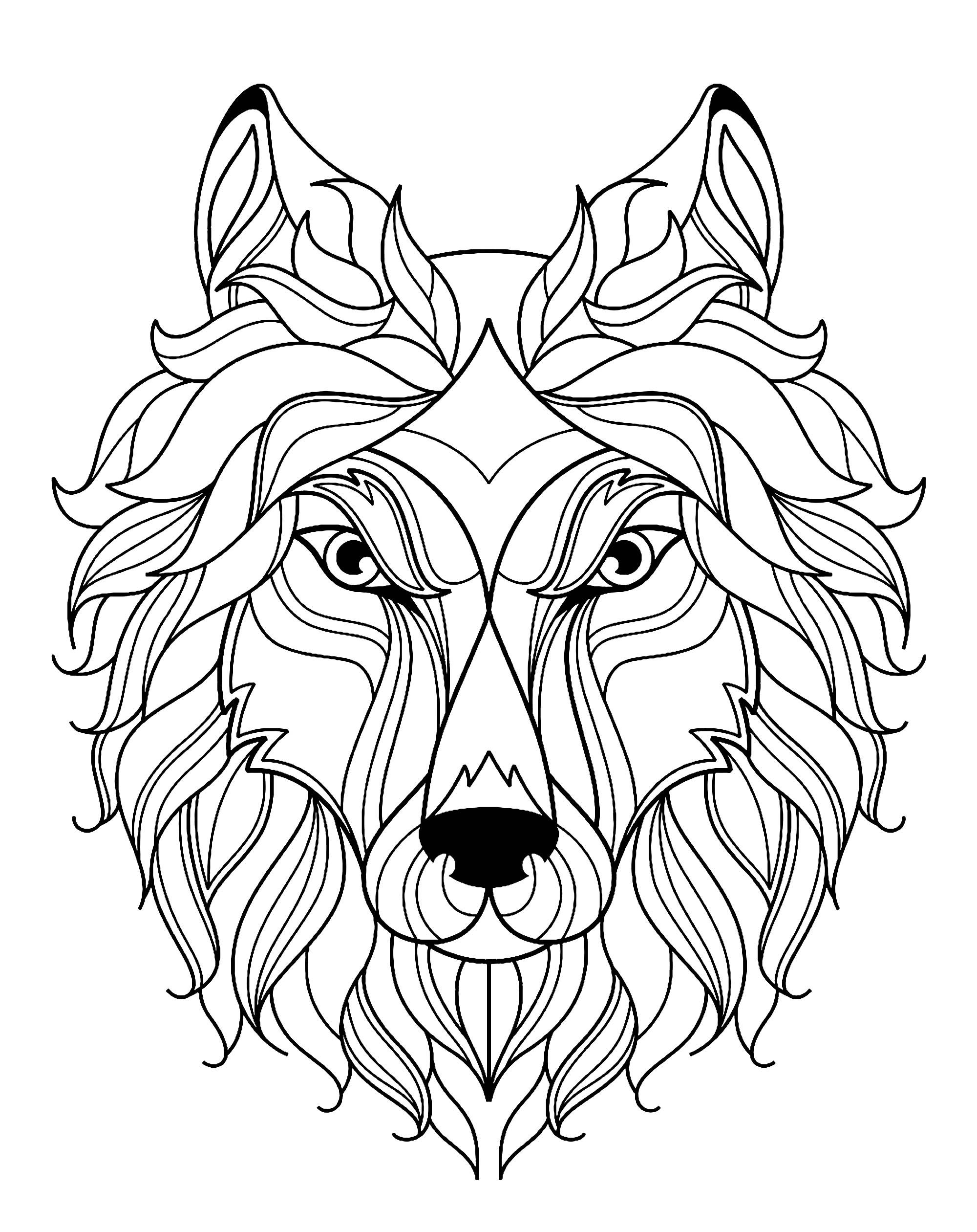 Printable Wolf Coloring Pages Printable Wolf Coloring Pages