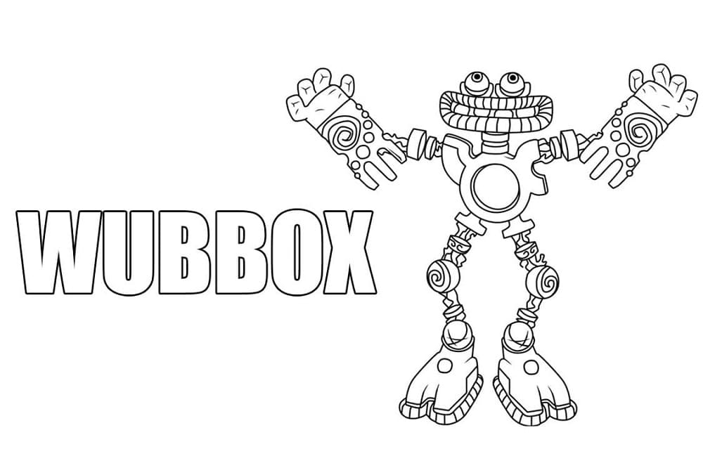 Printable Wubbox From My Singing Monsters Coloring Page Free Download