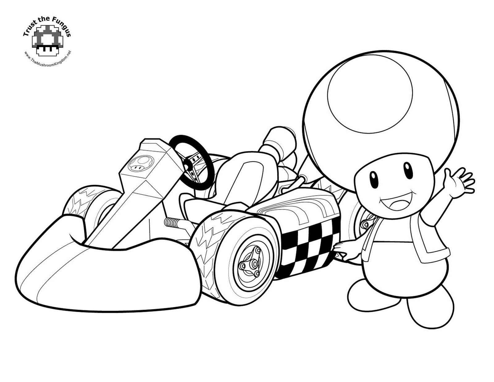 Printable Mario Kart Coloring Pages Printable Mario Kart Coloring Pages