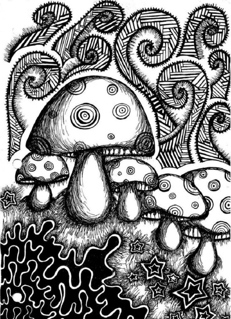 Psychedelic Coloring Pages Free For Young Educative Printable
