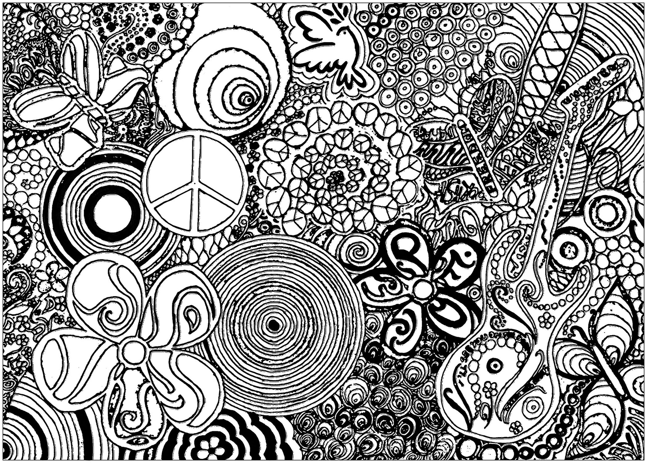 Psychedelic Coloring Pages Printable Psychedelic Coloring Pages Printable