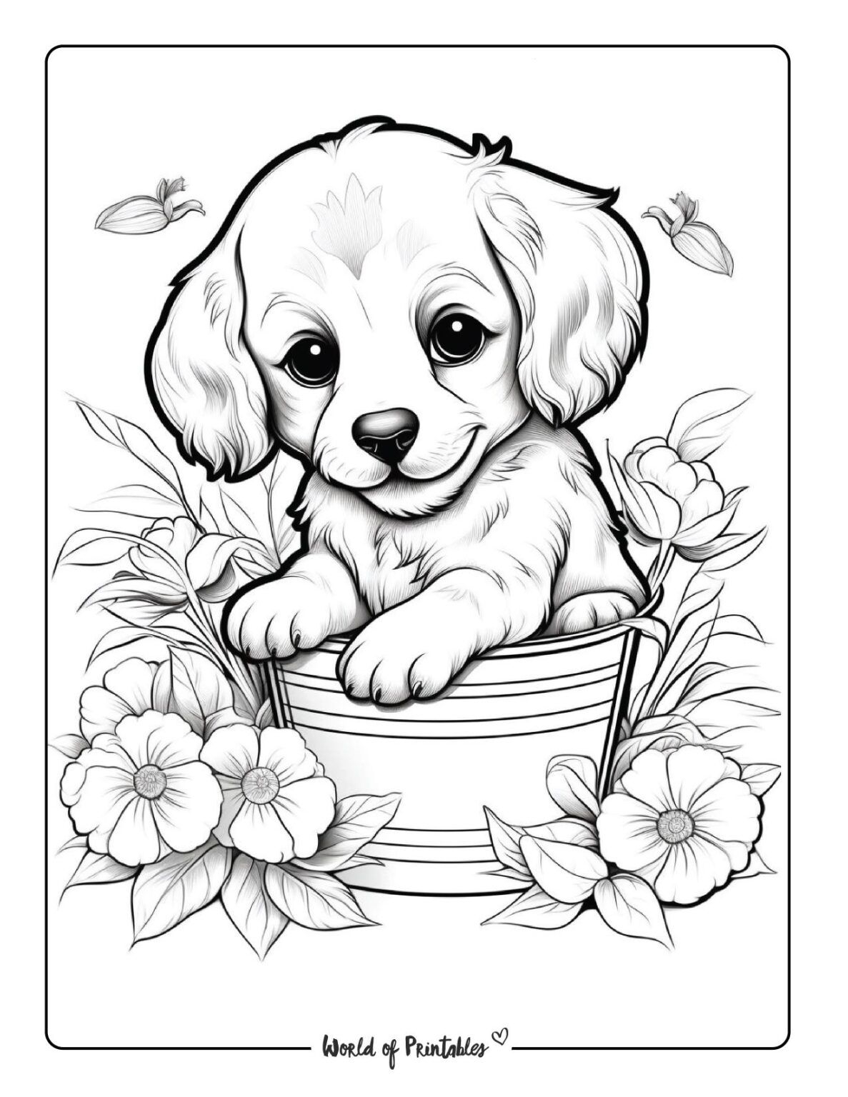 Puppy Coloring Pages World Of Printables In 2024 Puppy Coloring Puppy Coloring Pages World Of Printables In 2024 Puppy Coloring