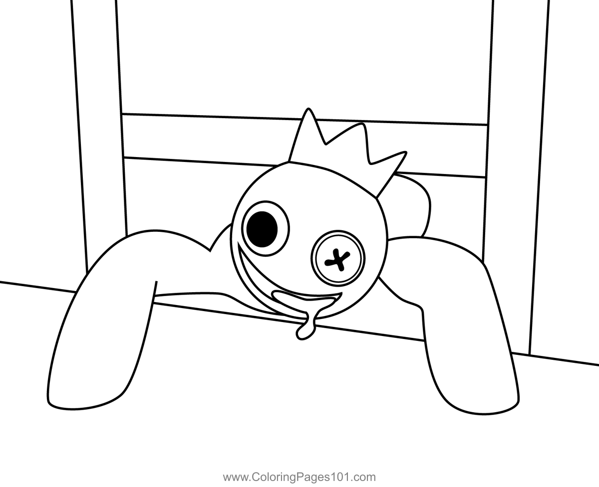 Rainbow Friends Coloring Page Roblox Free Printable Templates