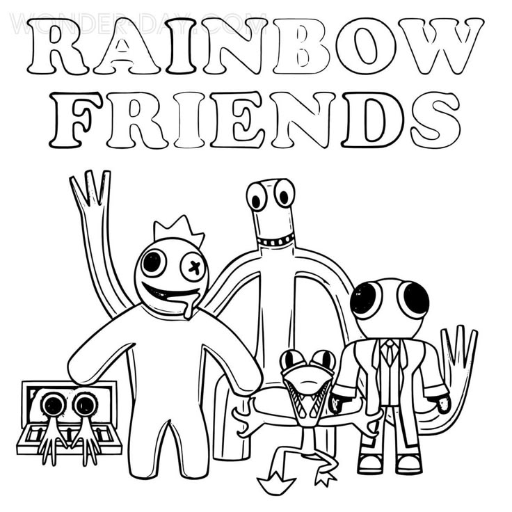 Rainbow Friends Coloring Page