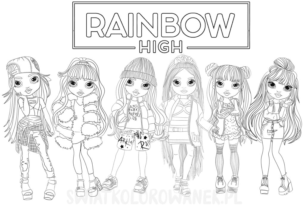 Rainbow High Coloring Pages Printable