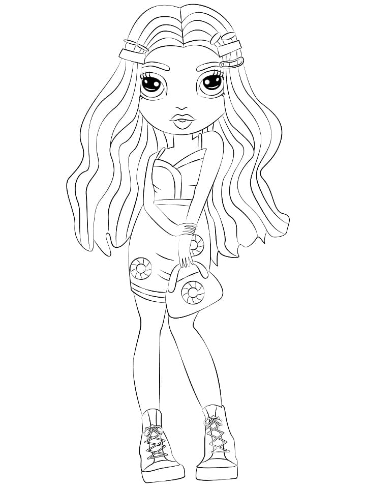Rainbow High Dolls Coloring Pages Printable Web Hello Kitty And Friends 