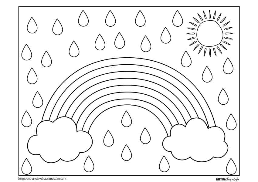 Printable Rainbow Coloring Pages Printable Rainbow Coloring Pages