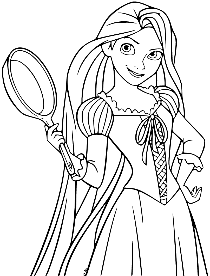Rapunzel Pan Coloring Page Rapunzel 574 Coloringlive Rapunzel Pan Coloring Page Rapunzel 574 Coloringlive