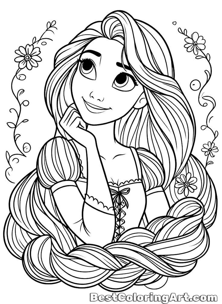 Rapunzel Tangled Coloring Page Printable Free PDFs Tangled Rapunzel Tangled Coloring Page Printable Free PDFs Tangled