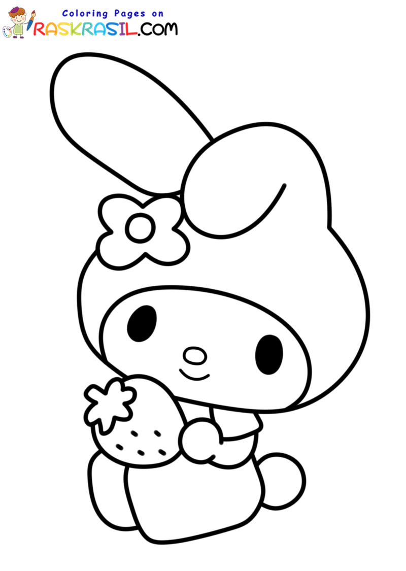 Raskrasil New Coloring Pages My Melody 3 Pegatinas Bonitas