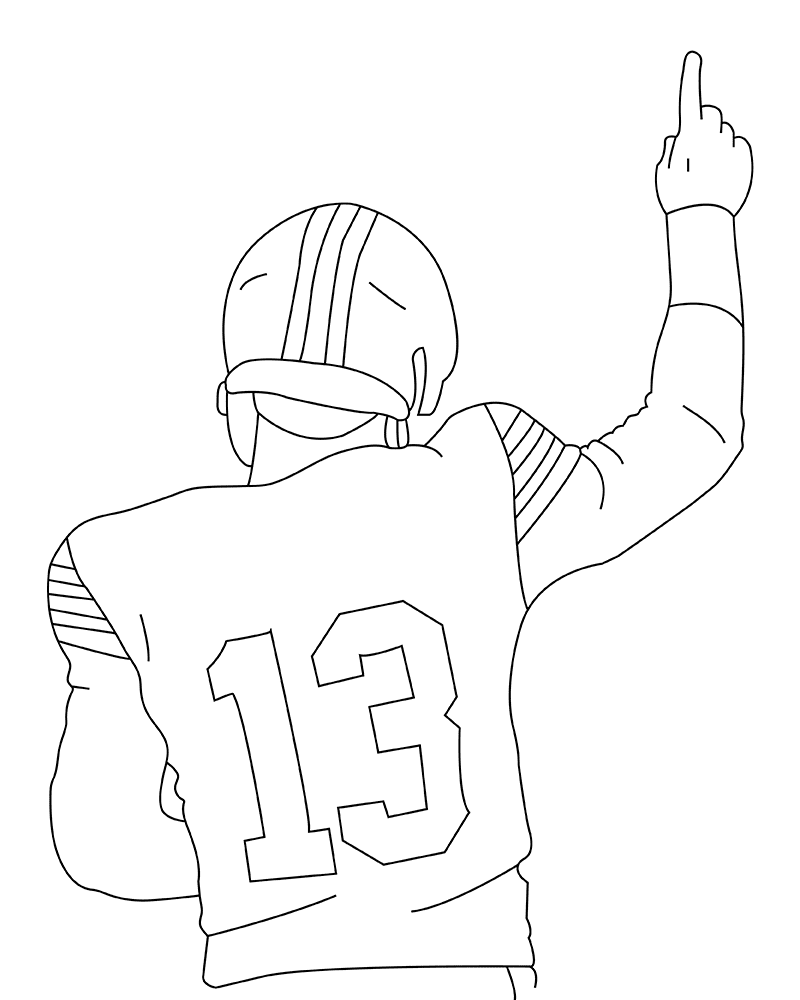 Ready To Play 49ers NFL Player Coloring Page Free Printable Coloring