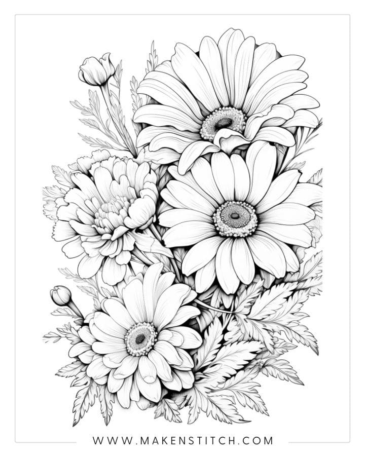 Realistic Flower Coloring Pages Best Flower Site Realistic Flower Coloring Pages Best Flower Site