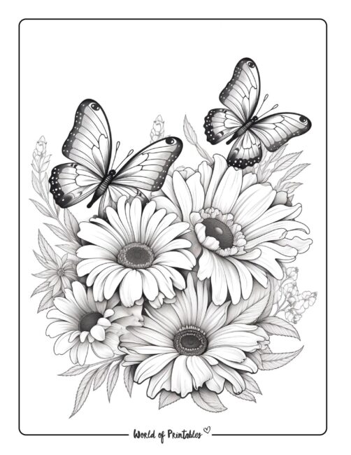 Realistic Flower Coloring Pages Divyajanan Vrogue Co