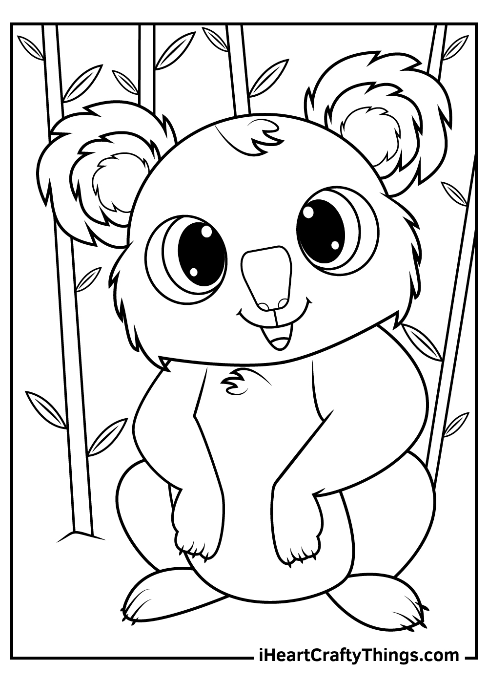 Realistic Koala Bear Coloring Pages