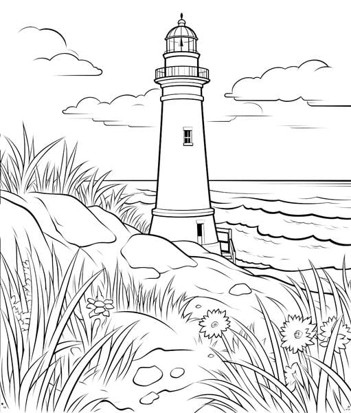 Free Printable Lighthouse Coloring Pages Free Printable Lighthouse Coloring Pages