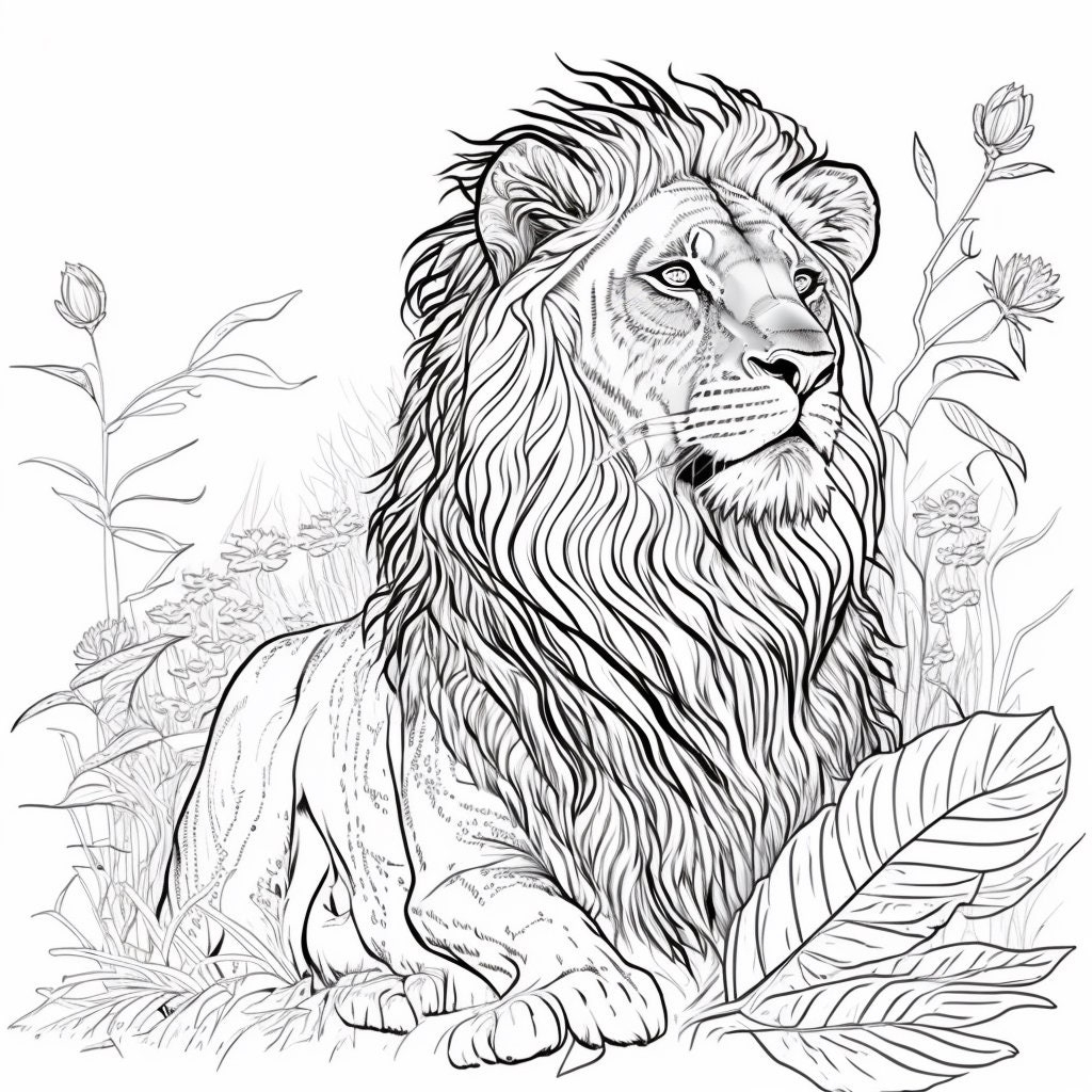 Realistic Printable Lion Coloring Pages Free Printable Template Realistic Printable Lion Coloring Pages Free Printable Template