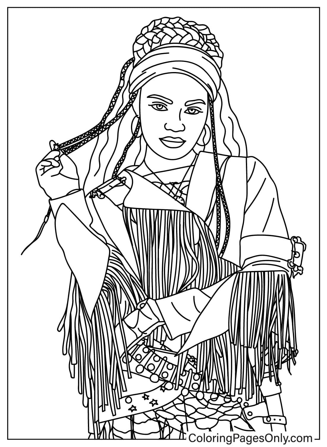 Red From Descendants 4 Free Printable Coloring Pages