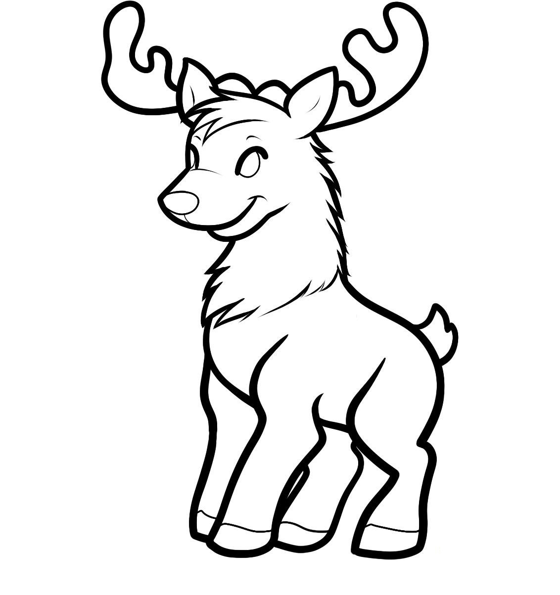 Reindeer Coloring Page For Kids Image Animal Place Reindeer Coloring Page For Kids Image Animal Place