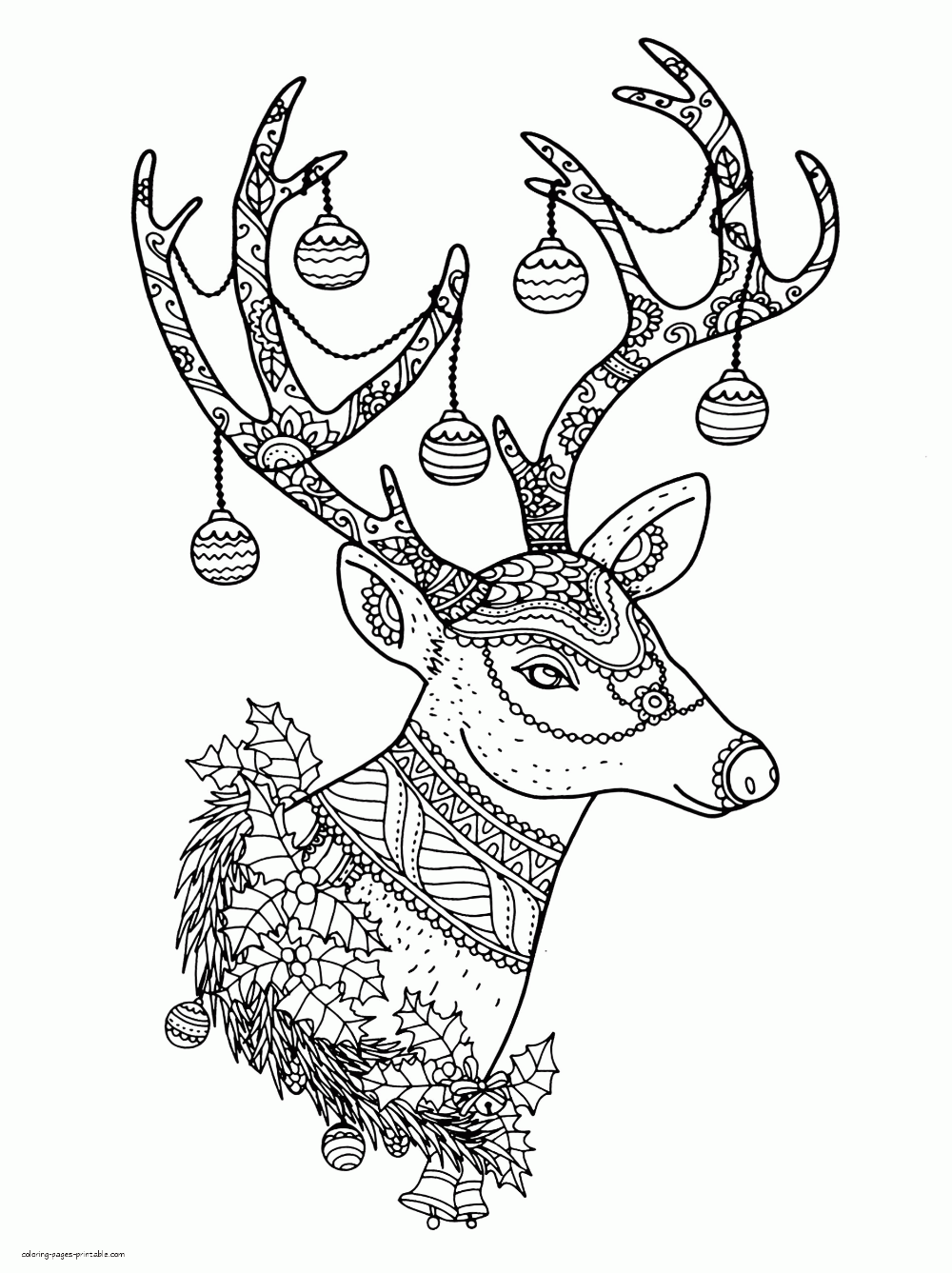 Reindeer Coloring Page Printable KarinailHolt Reindeer Coloring Page Printable KarinailHolt