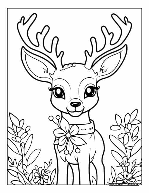 Reindeer Coloring Pages Printable Reindeer Coloring Pages Printable