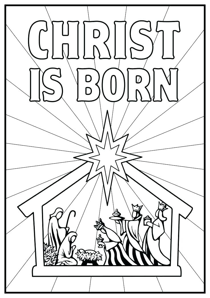 Religious Christmas Coloring Pages At GetColorings Free Printable