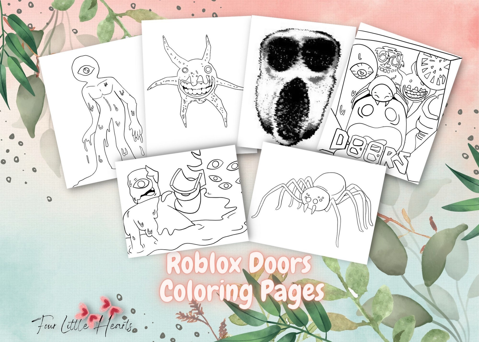 Roblox Doors Coloring Pages Printable Roblox Doors Coloring Pages Printable