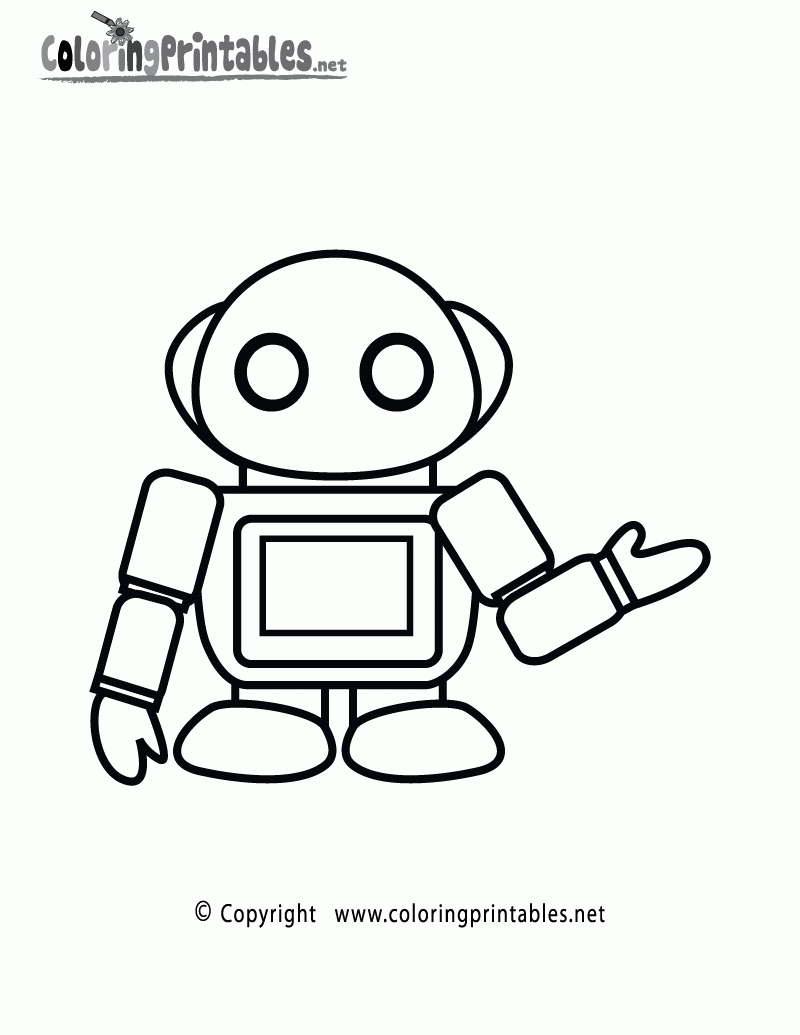 Robot Coloring Page A Free Science Coloring Printable