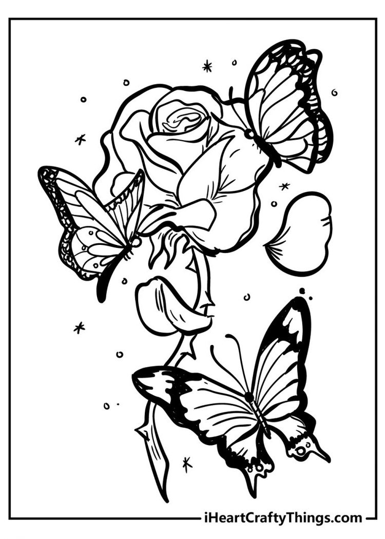 Roses Printable Coloring Pages Roses Printable Coloring Pages