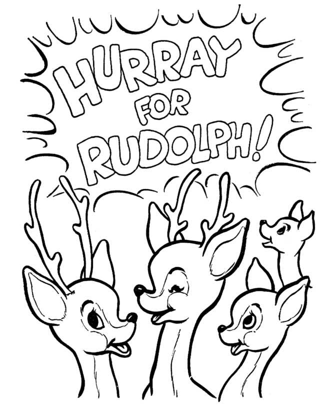 Rudolph Coloring Pages Printable Rudolph Coloring Pages Printable