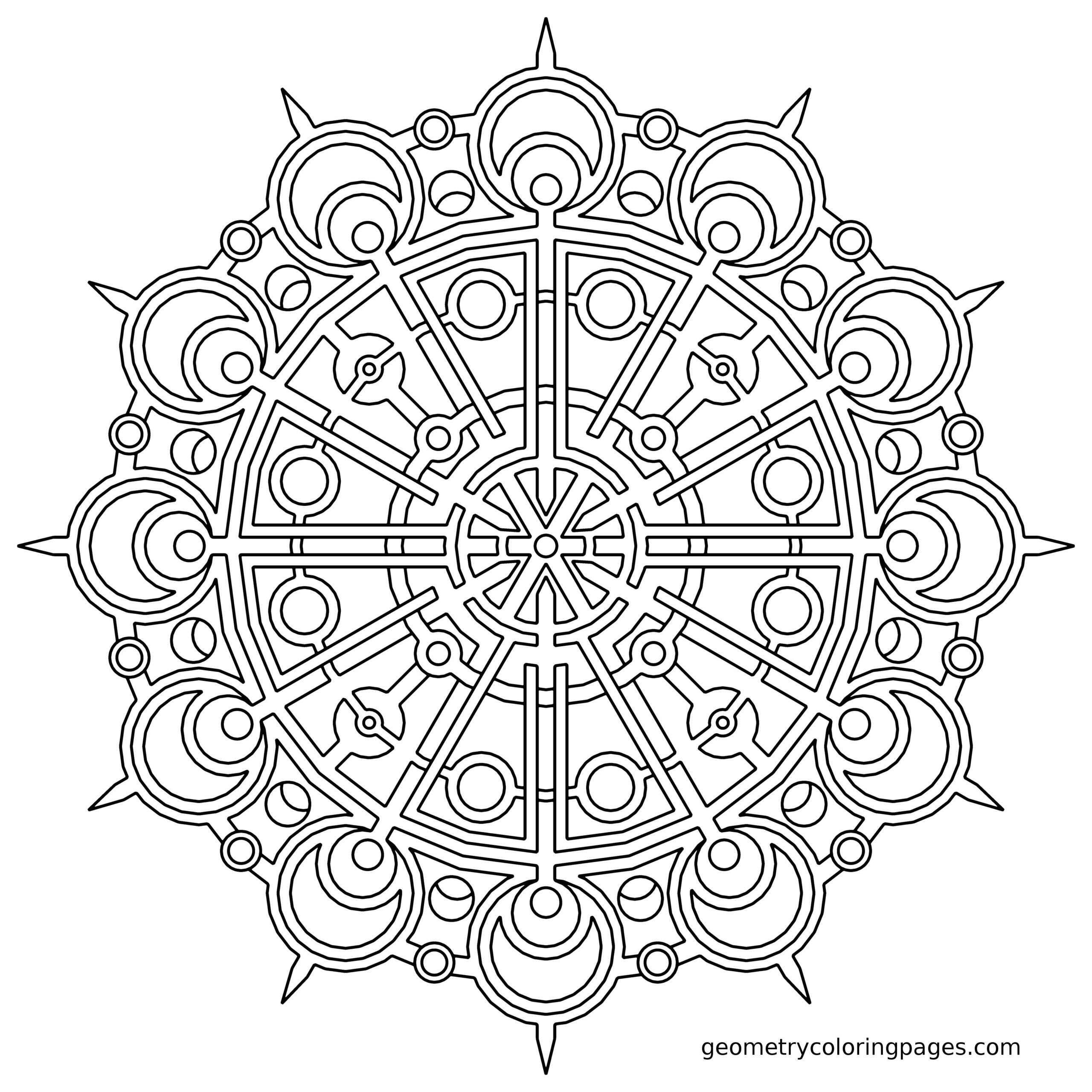 Sacred Geometry Coloring Sheet Clip Art Library
