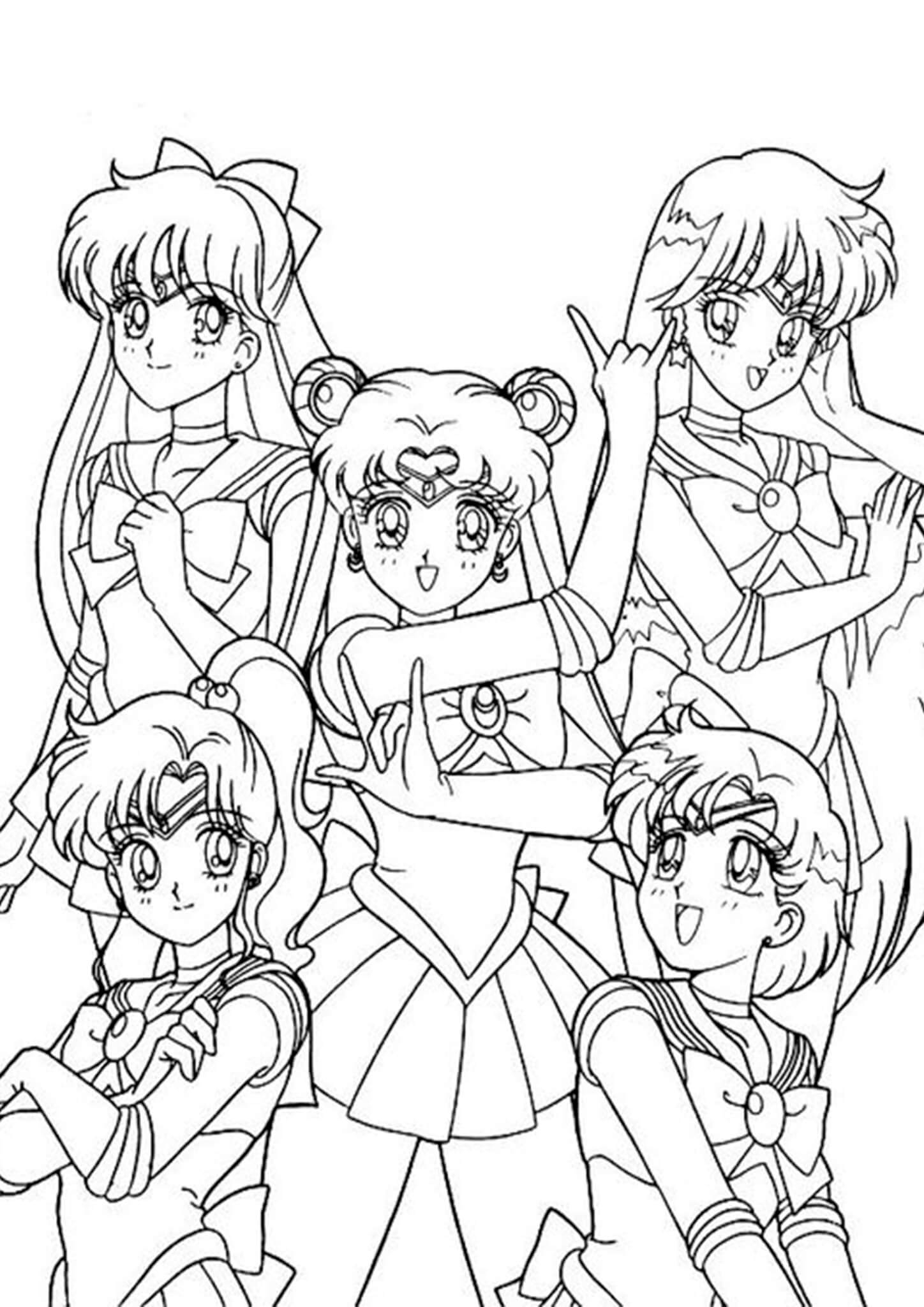 Sailor Moon Coloring Pages Printable Sailor Moon Coloring Pages Printable