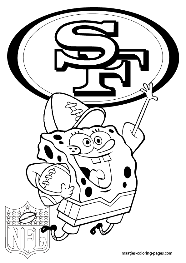 San Francisco 49ers Spongebob Coloring Pages