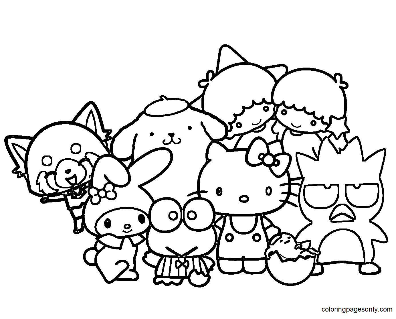 Sanrio Characters Hello Kitty Colouring Pages Hello Kitty Coloring