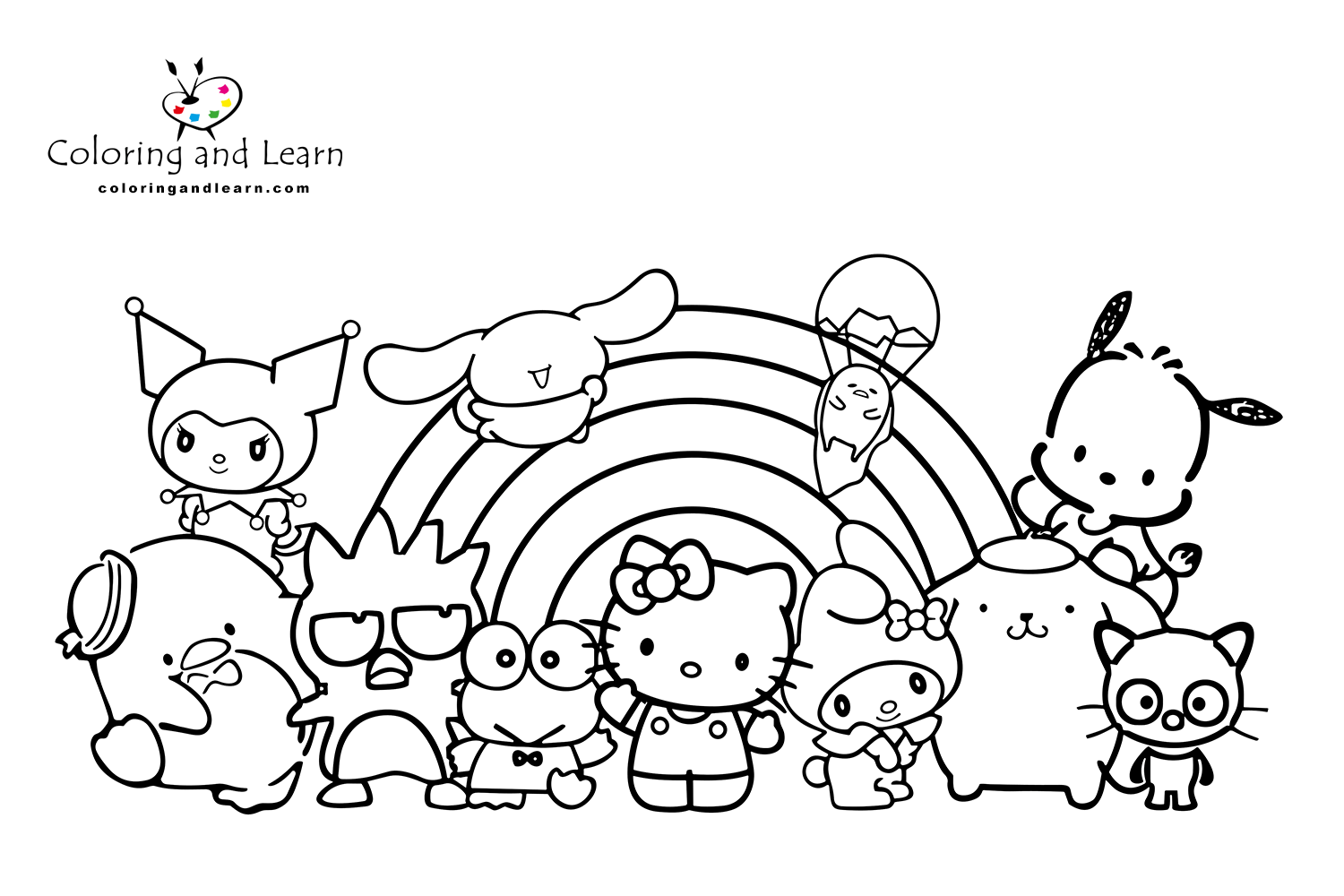 Sanrio Coloring Page And Learn Coloring Nation Sanrio Coloring Page And Learn Coloring Nation