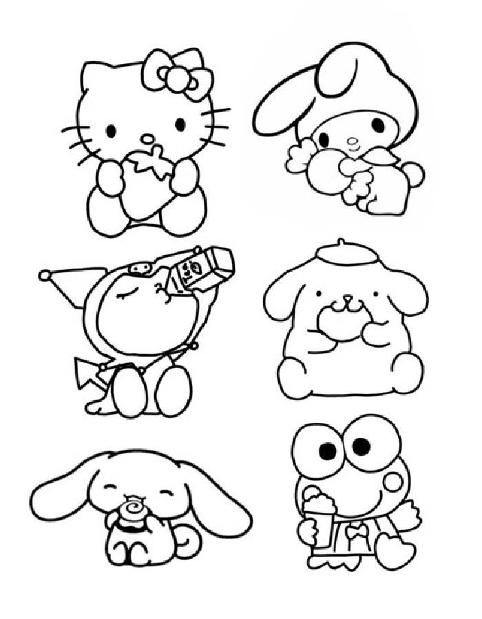 Sanrio Coloring Pages Printable Sanrio Coloring Pages Printable
