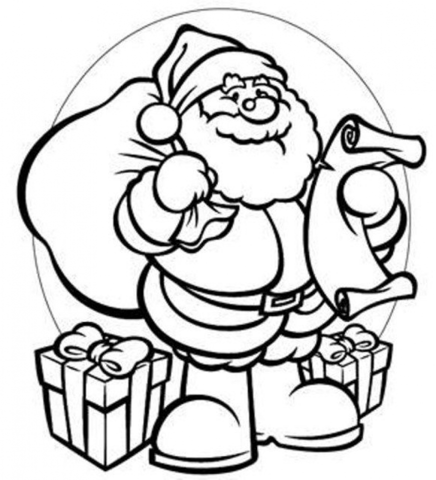 Santa Christmas Coloring Pages