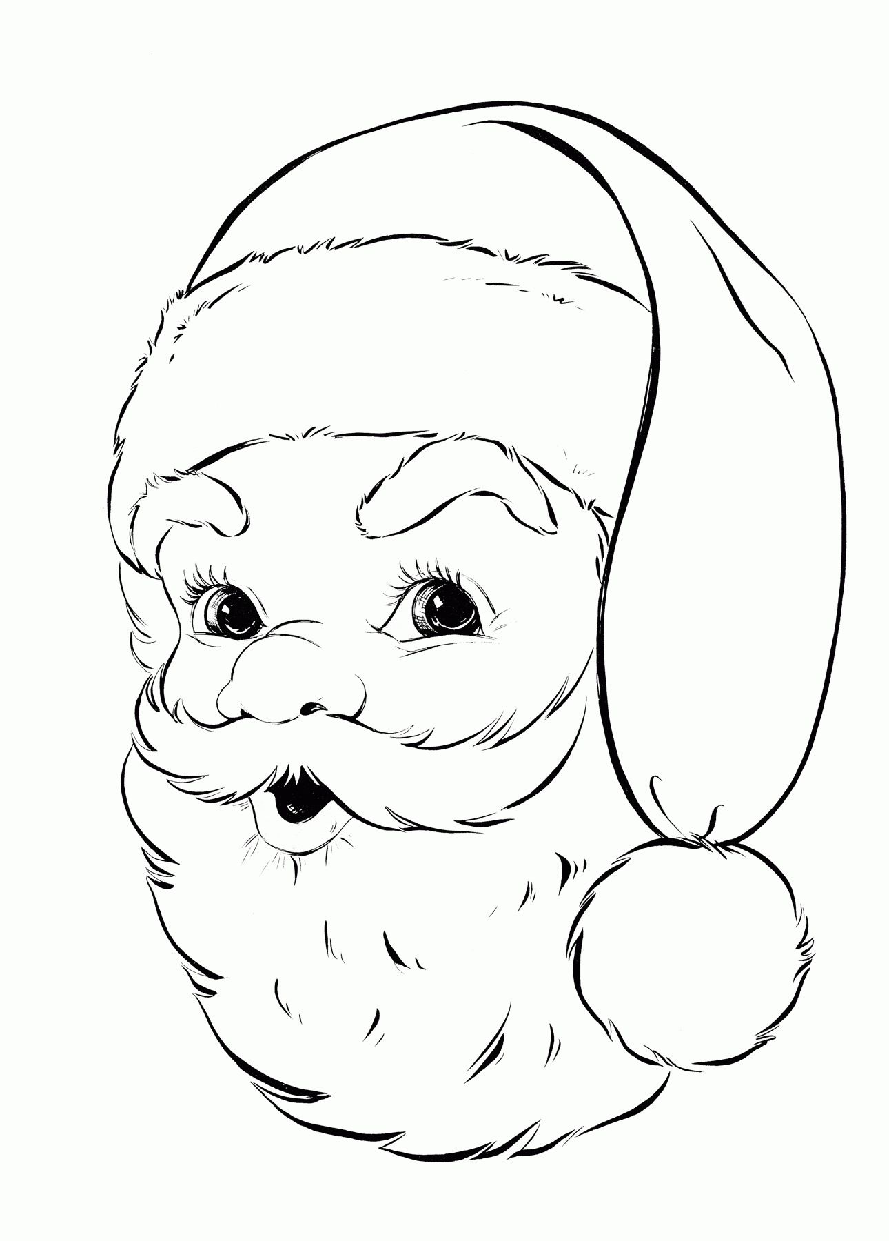 Santa Claus Face With No Beard Coloring Page Coloring Home Santa Claus Face With No Beard Coloring Page Coloring Home