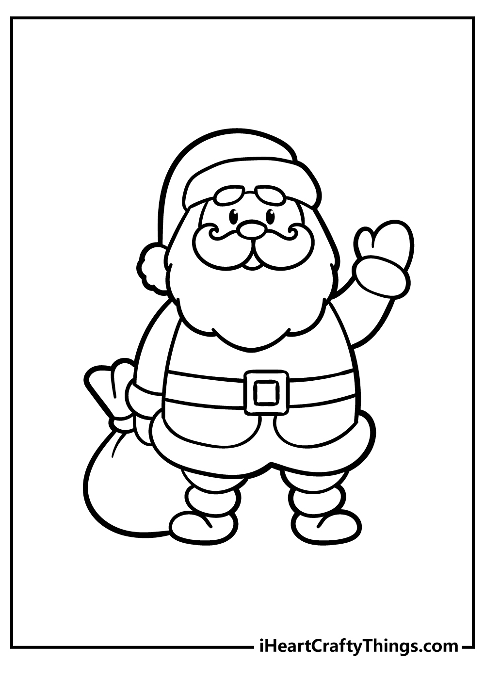 Santa Coloring Page Printable Santa Coloring Page Printable