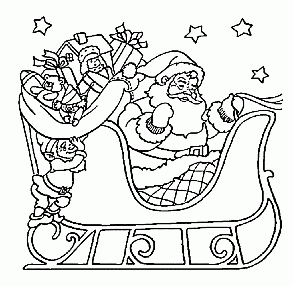 Santa Coloring Pages Printable Santa Coloring Pages Printable