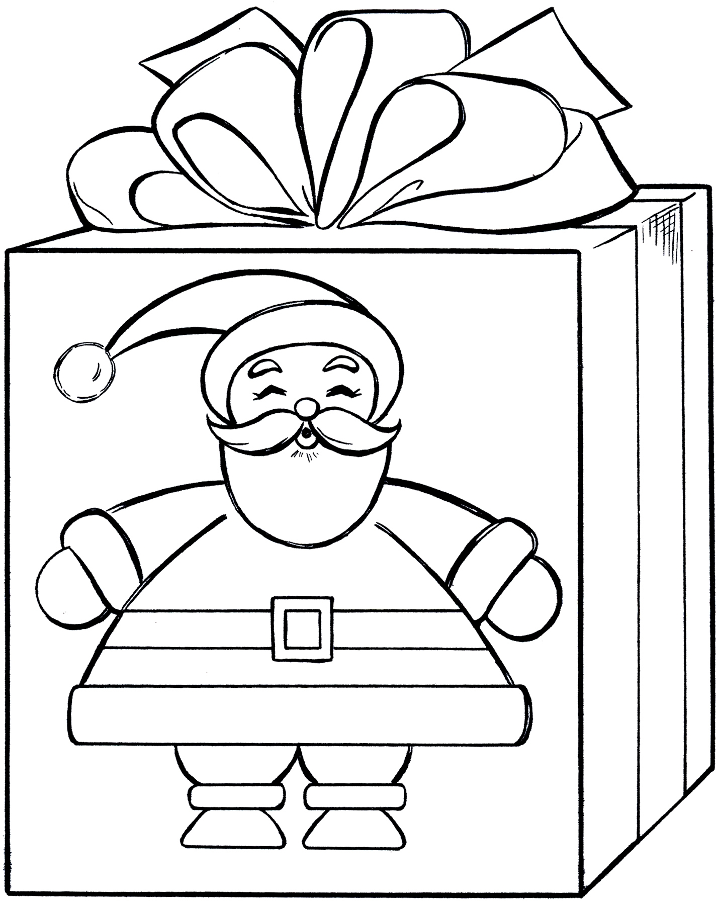 Santa Gift Coloring Page Cute The Graphics Fairy Santa Gift Coloring Page Cute The Graphics Fairy