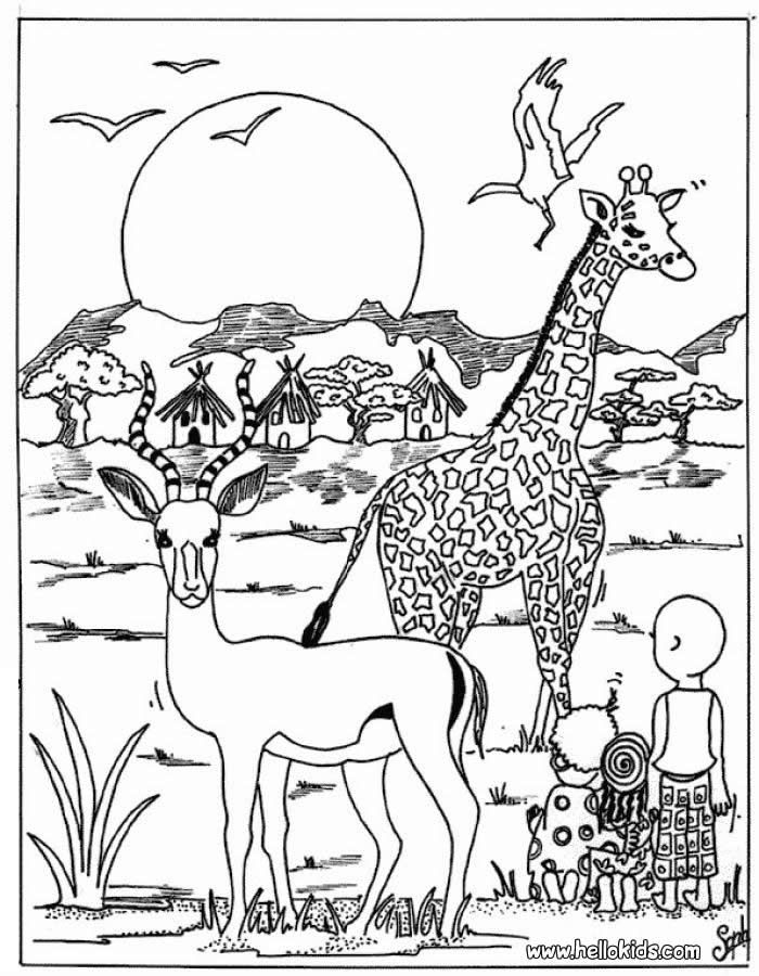 Printable African Savanna Coloring Pages Printable African Savanna Coloring Pages