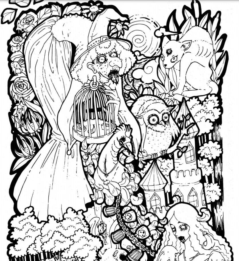 Scary Adult Coloring Pages Scary Adult Coloring Pages