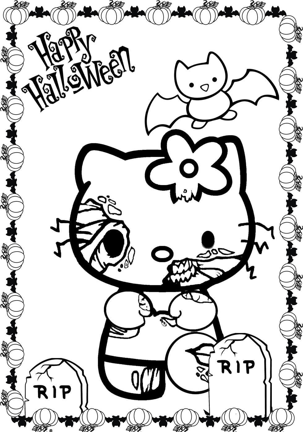 Hello Kitty Halloween Coloring Pages Printable Hello Kitty Halloween Coloring Pages Printable