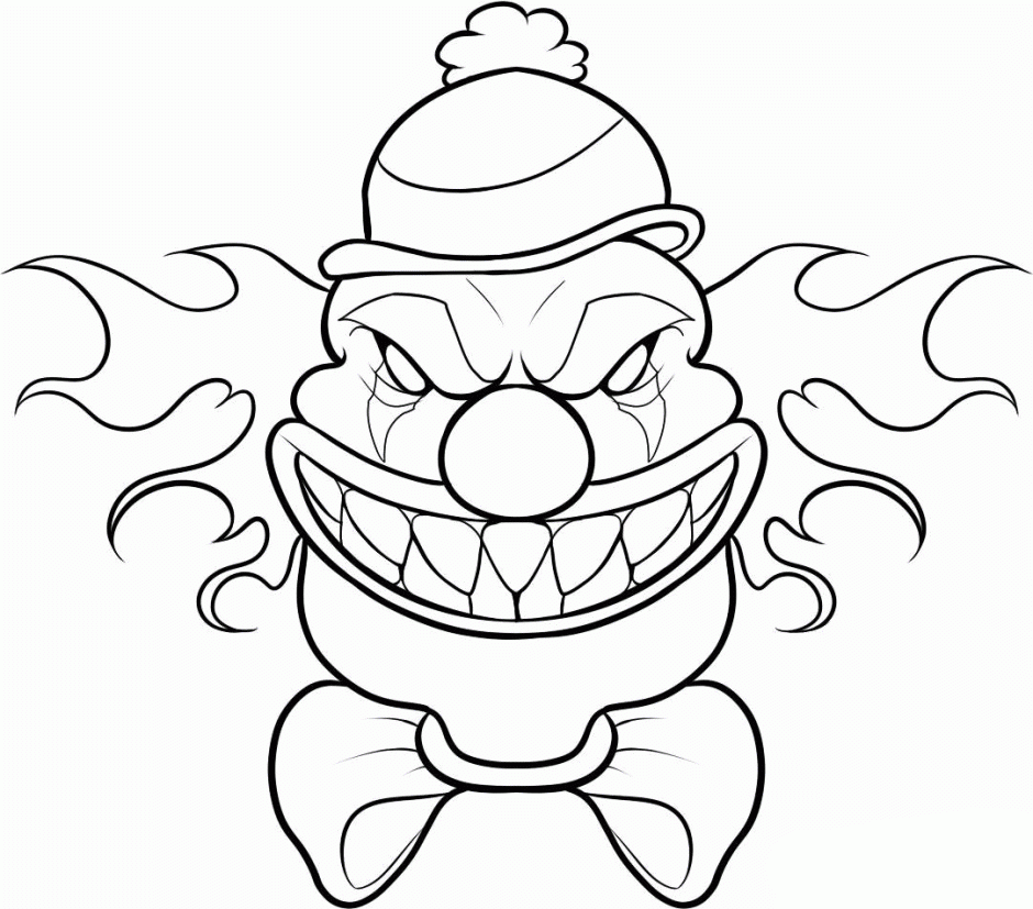 Scary Cartoon Coloring Page Free Printable Coloring Pages For Kids