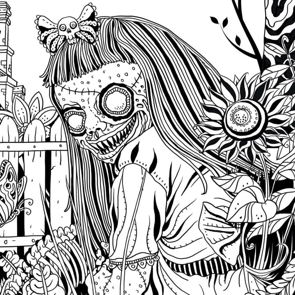 Scary Coloring Pages Printable Free