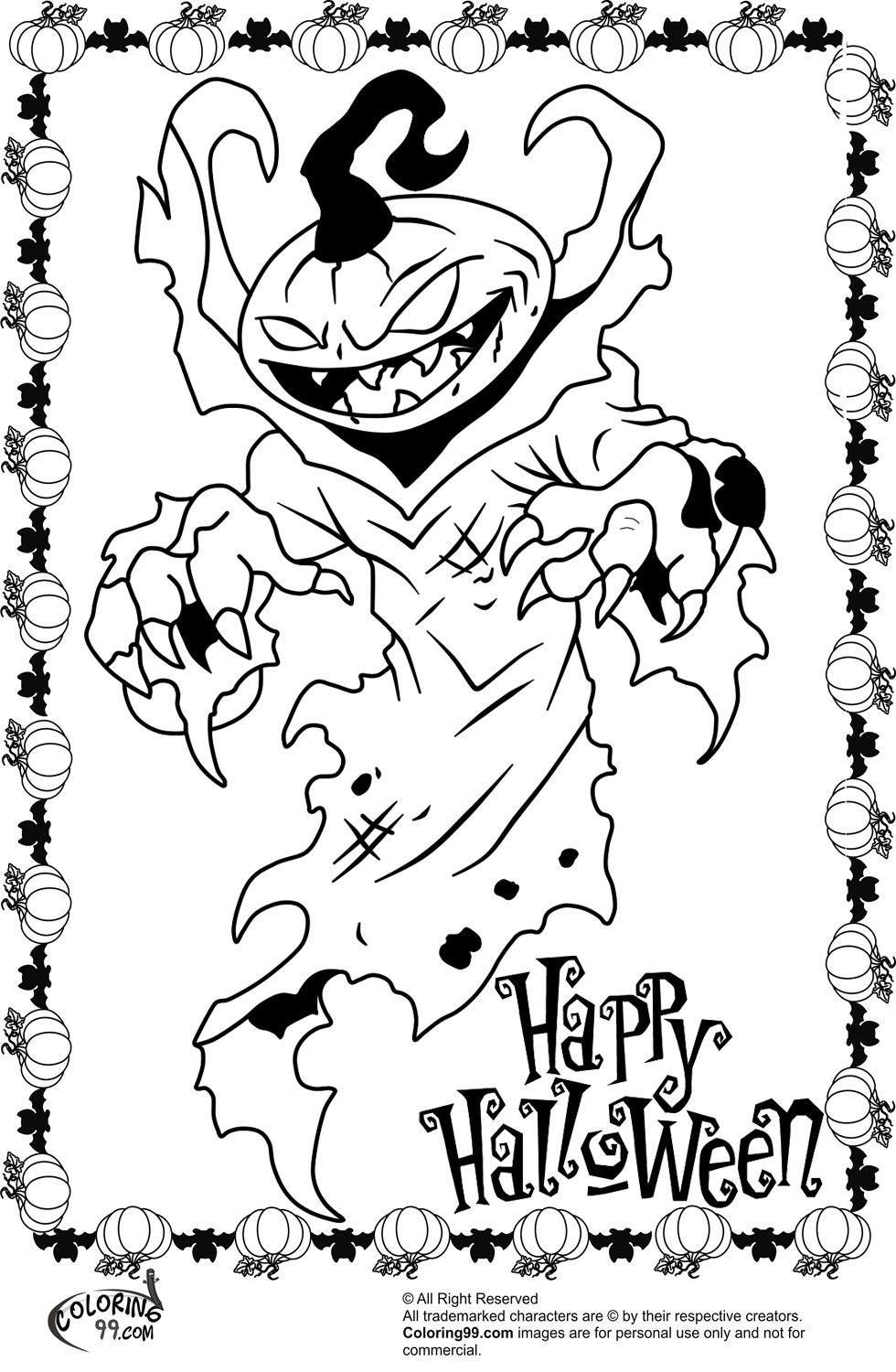 Scary Halloween Coloring Pages Printable Scary Halloween Coloring Pages Printable