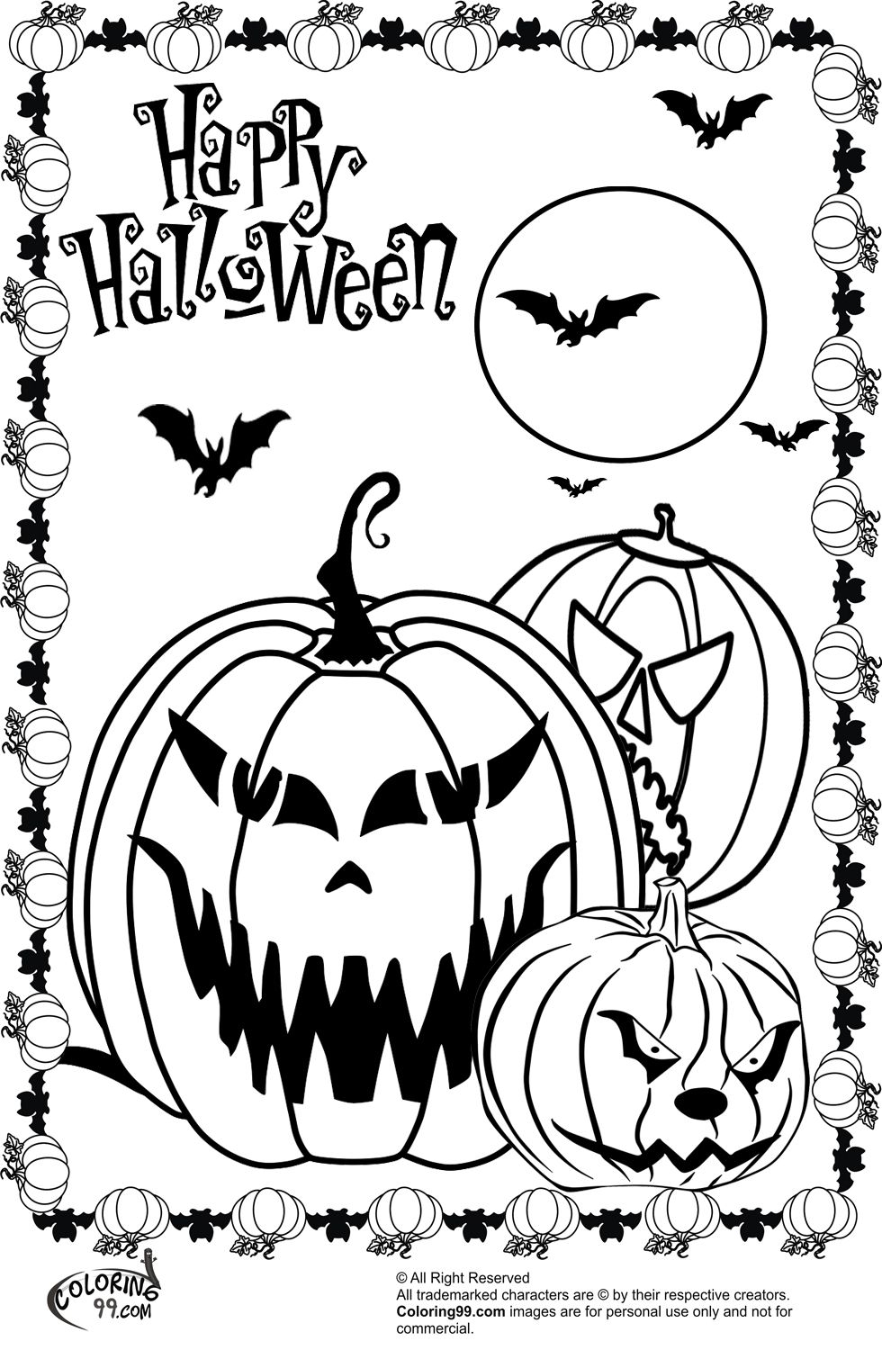 Scary Halloween Coloring Pages Tarjetas De Halloween Hojas Para Scary Halloween Coloring Pages Tarjetas De Halloween Hojas Para