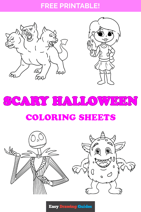 Scary Printable Coloring Pages Scary Printable Coloring Pages